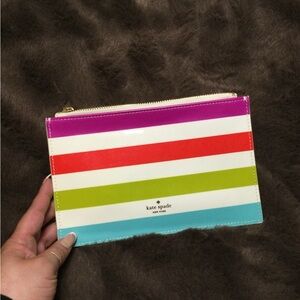Kate Spade Colorful Striped zipper pouch